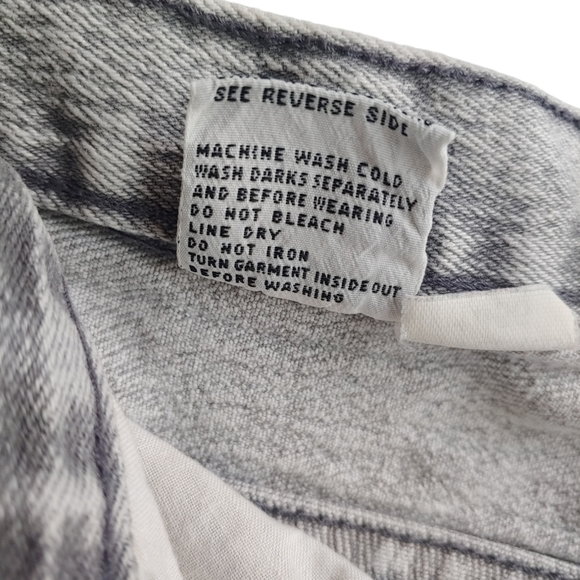 Vintage 1980’s PURE JEANSWEAR ACID WASHED Grey Jeans 31x29 Retro Rock Hairband - Picture 11 of 14
